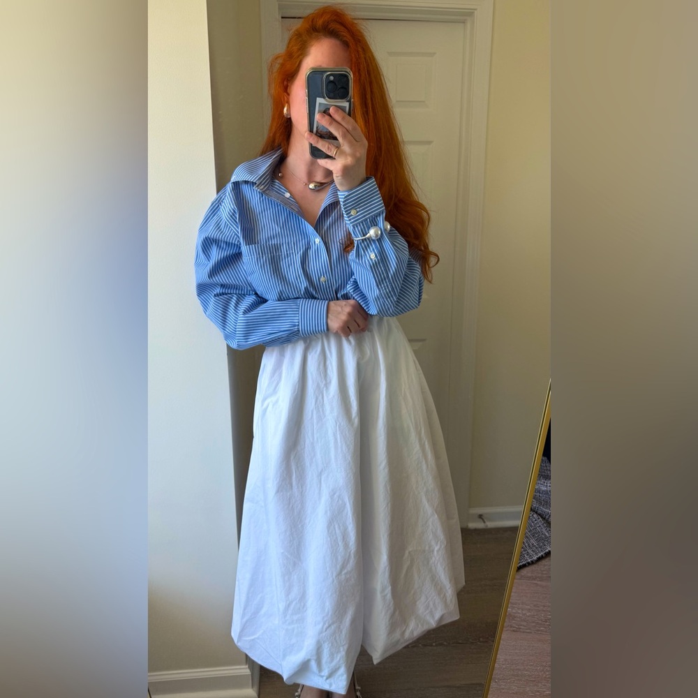 Vintage Brook Brothers Oversized Blue Button down boyfriend shirt-men’s size L